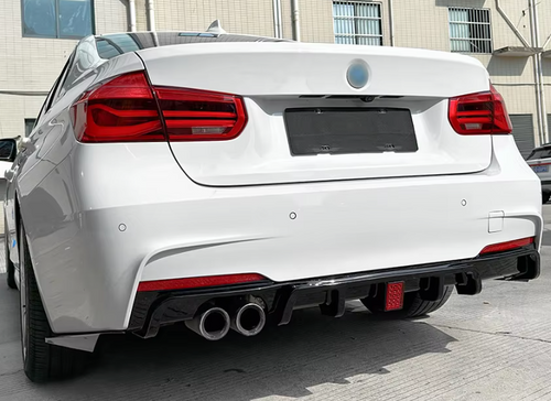 2012-2018 BMW 3 Series (F30 / F31) M Performance Style Rear Diffuser w/ LED Light