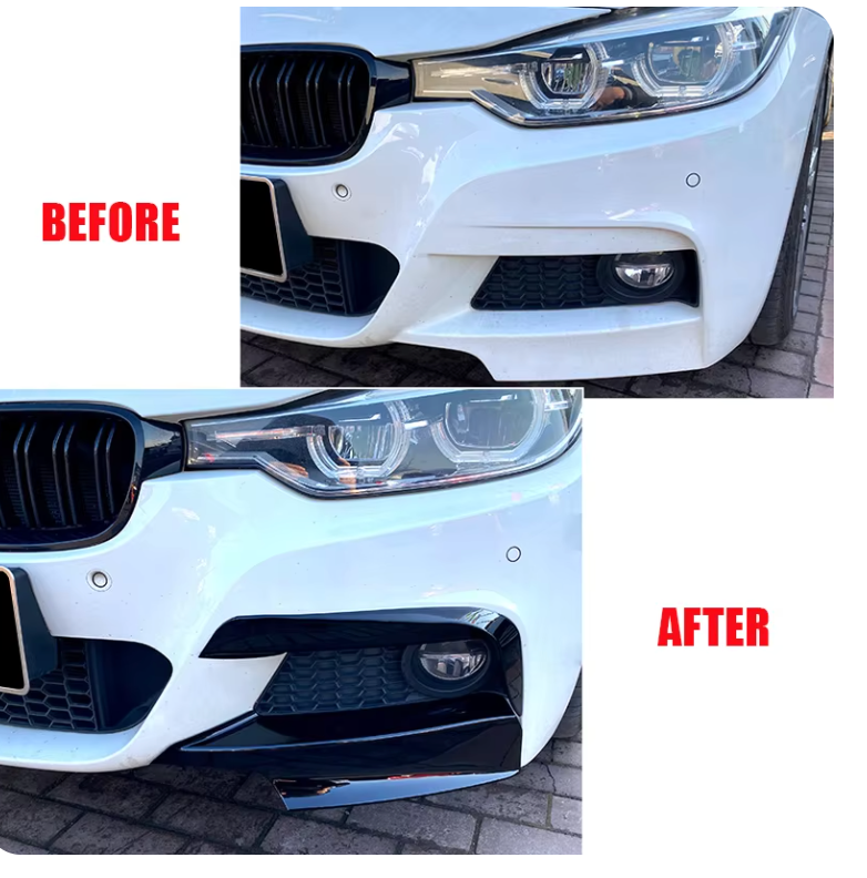 Fit For BMW Accessories 3 Series F30 F31 F35 M Sport 320i 325i 328i 335i 2012-2019 Fog Lamp Cover Trim Front Canards Splitter Bo